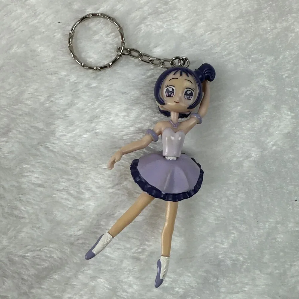 Magical Ojamajo Doremi ballerina Figure Keychain Purple Hair and‎ Dress